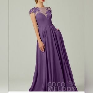Lavish Lavender Lace Wedding Dress